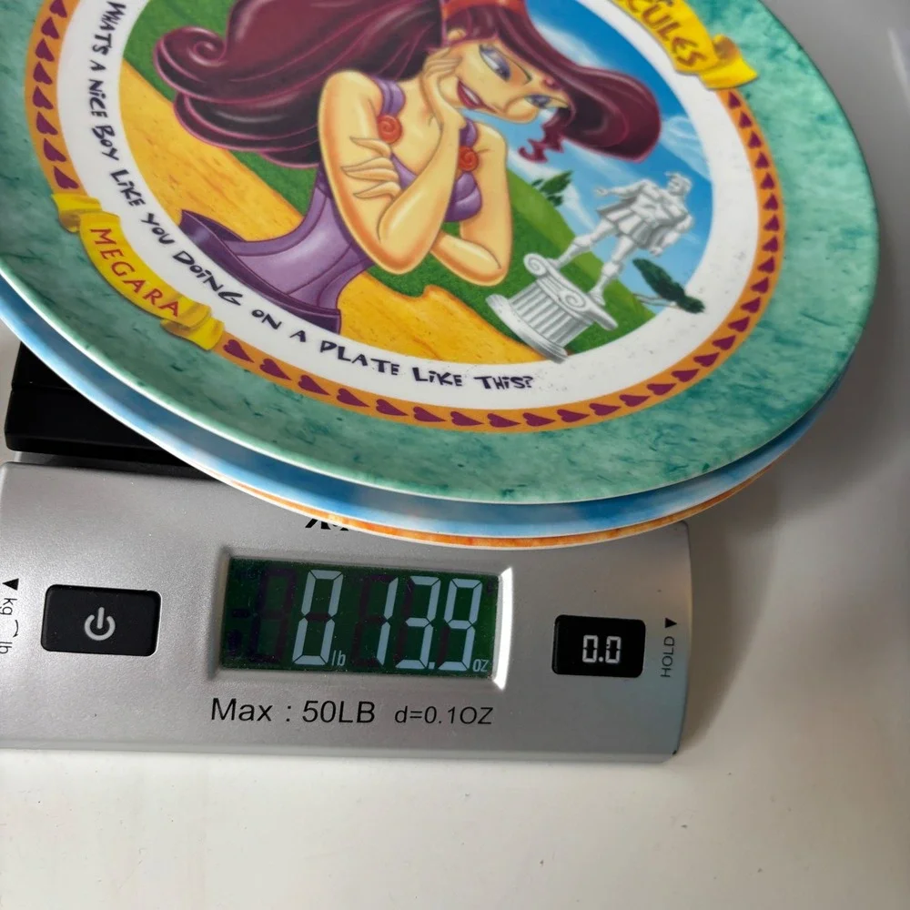 Vintage Disney Hercules Melamine Plates Set of 3 Megara Zeus The Muses 1997